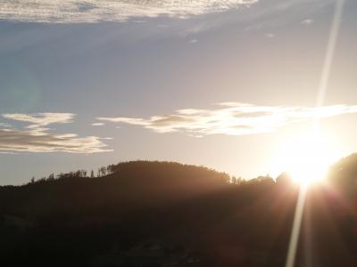 Sunrise after herding the sheep.